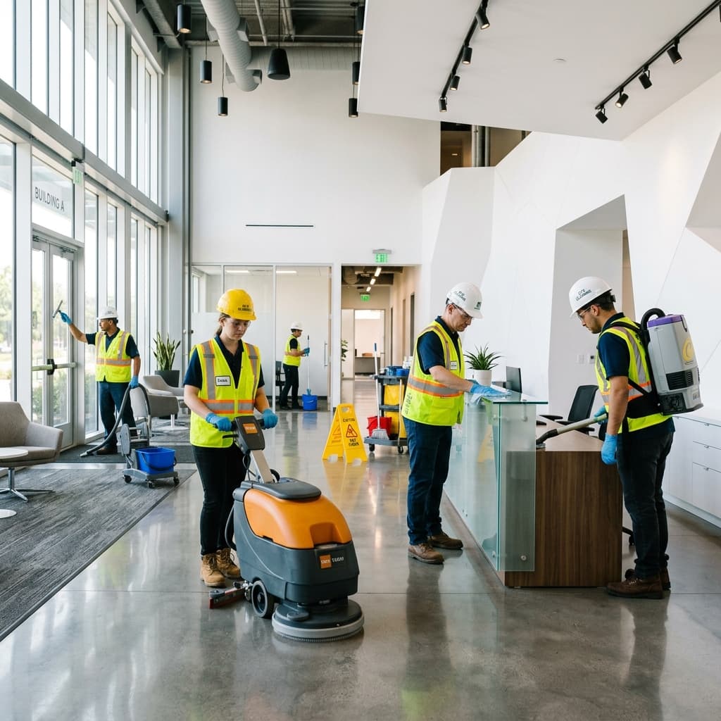Post-Construction Cleaning environment maintained by HHHT Cleaning Services.