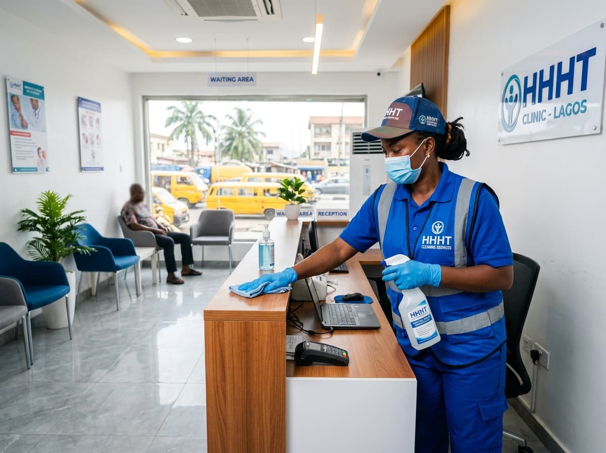 Healthcare cleaning environment maintained by HHHT Cleaning Services.